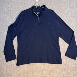 Banana Republic Lg‎ Men's 1/4 Zip Collared Sweatshirt Navy Preppy Cozy Casual